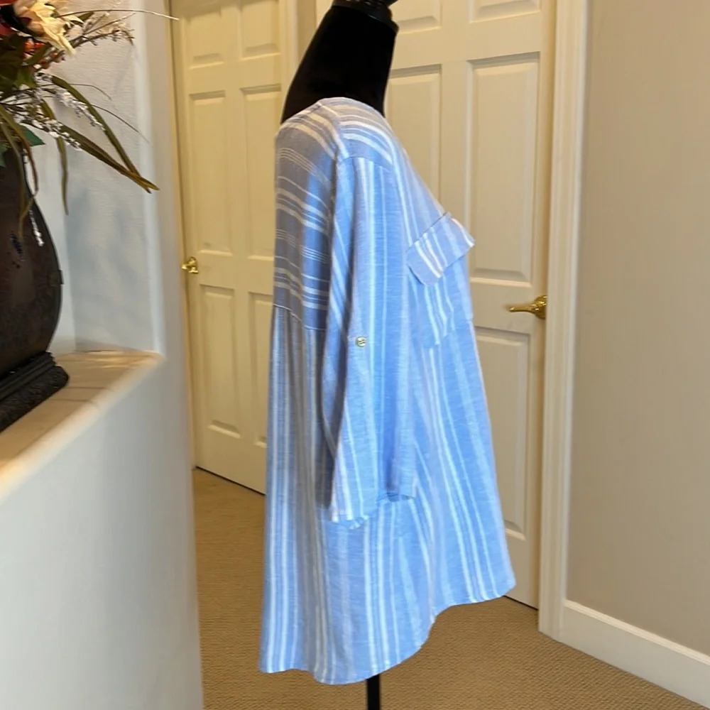 NWT Ellen Tracy Linen blend Top XL - Picture 5 of 13